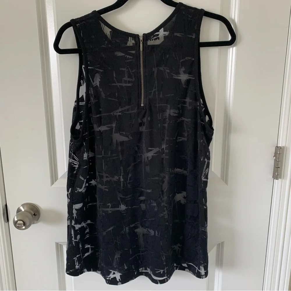 5 for $10 - Nicole by Nicole Miller Black Mesh Top - Picture 2 of 6
